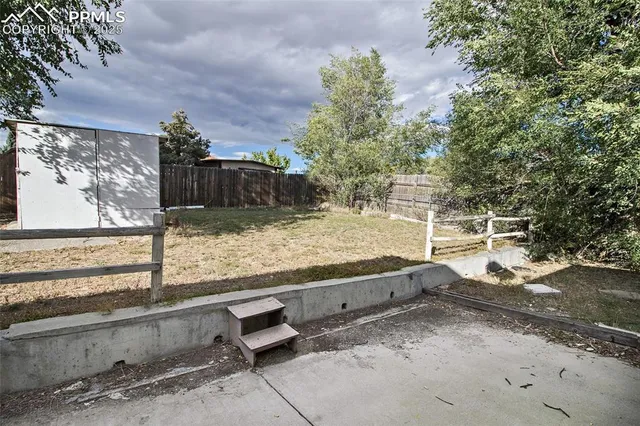 a backyard of a house