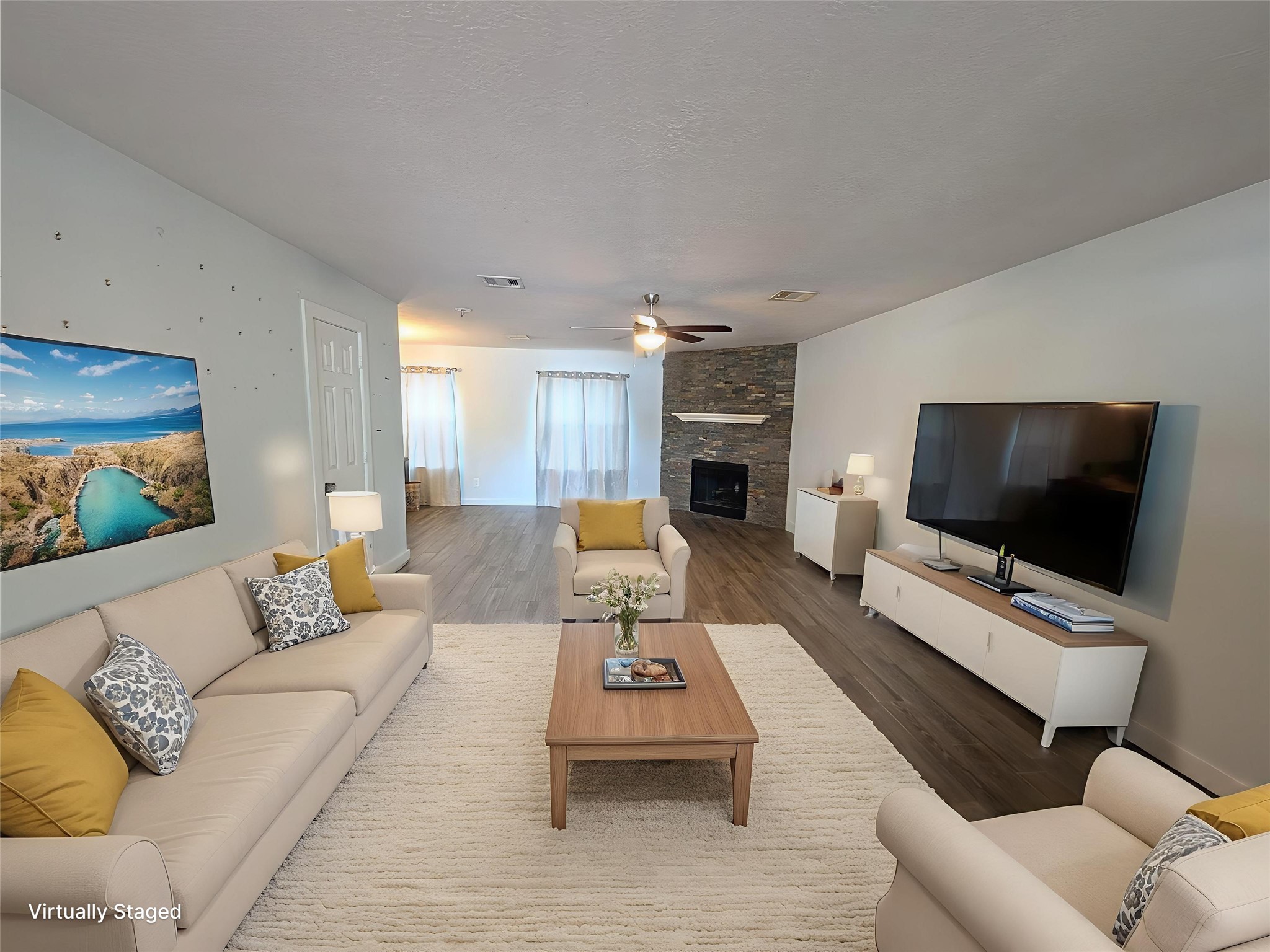 17250 April Valley Court Houston, TX 77084 - Photo 7 of 33 Virtually staged living room