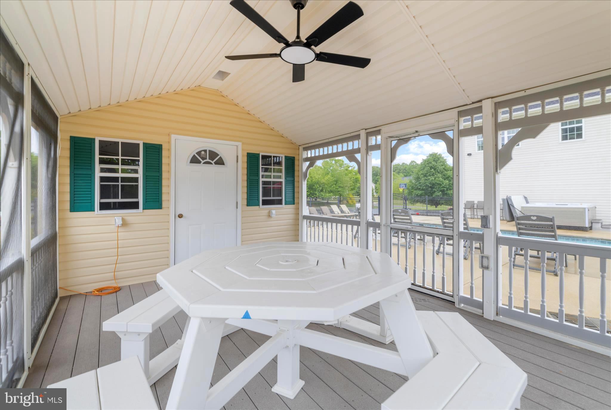 3710 Devin Court Huntingtown, MD 20639 - Photo 82 of 112 Pool House with Electricity & Recently Re-screened