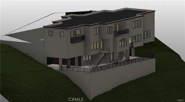 a view of a big building with many windows