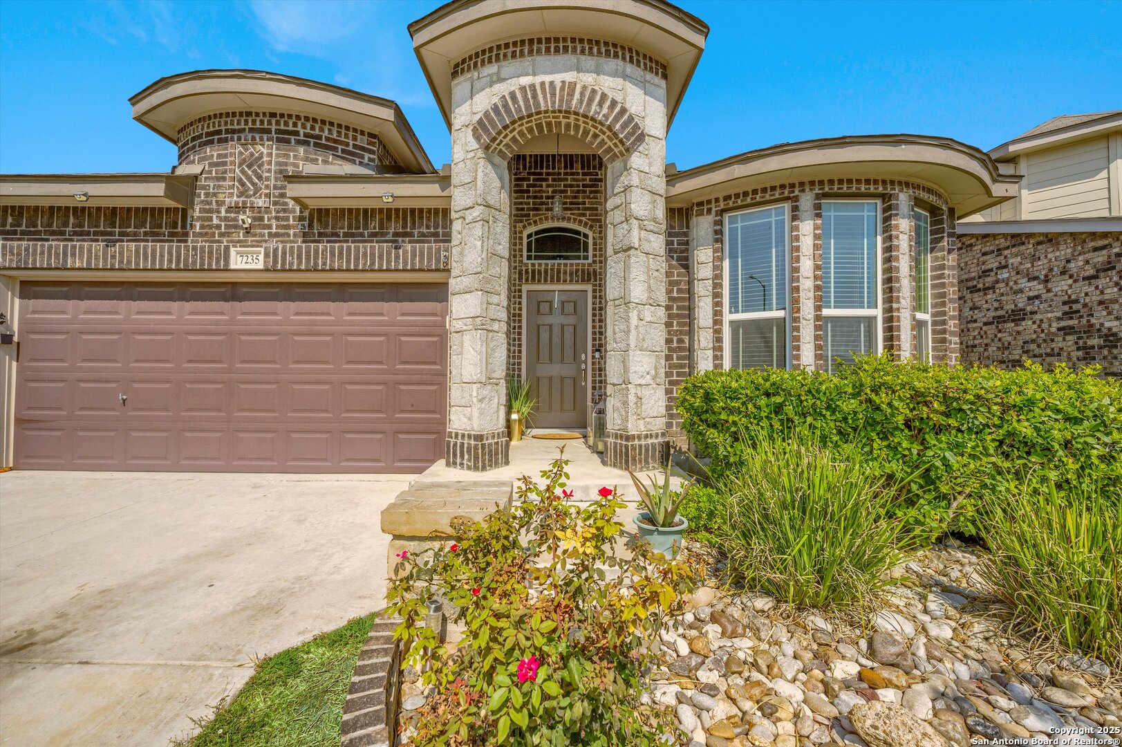 a front view of a house