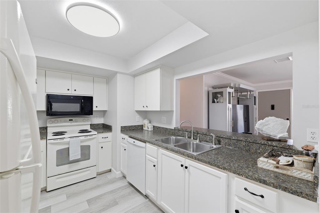 9204 Golf View Drive New Port Richey, FL 34655 - Photo 11 of 39 a kitchen with a sink stove and microwave
