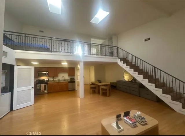 a view of kitchen with furniture and a rug