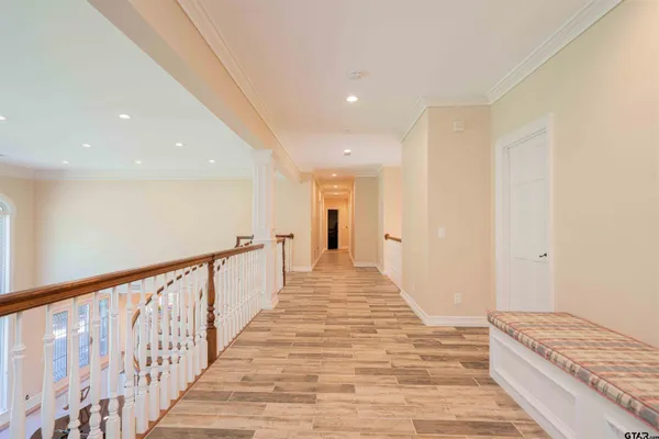 a view of outdoor space with garden and trees