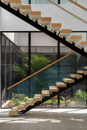 a view of a lake from a balcony