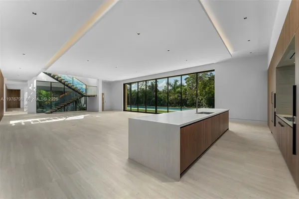 a view of a living room hardwood floor