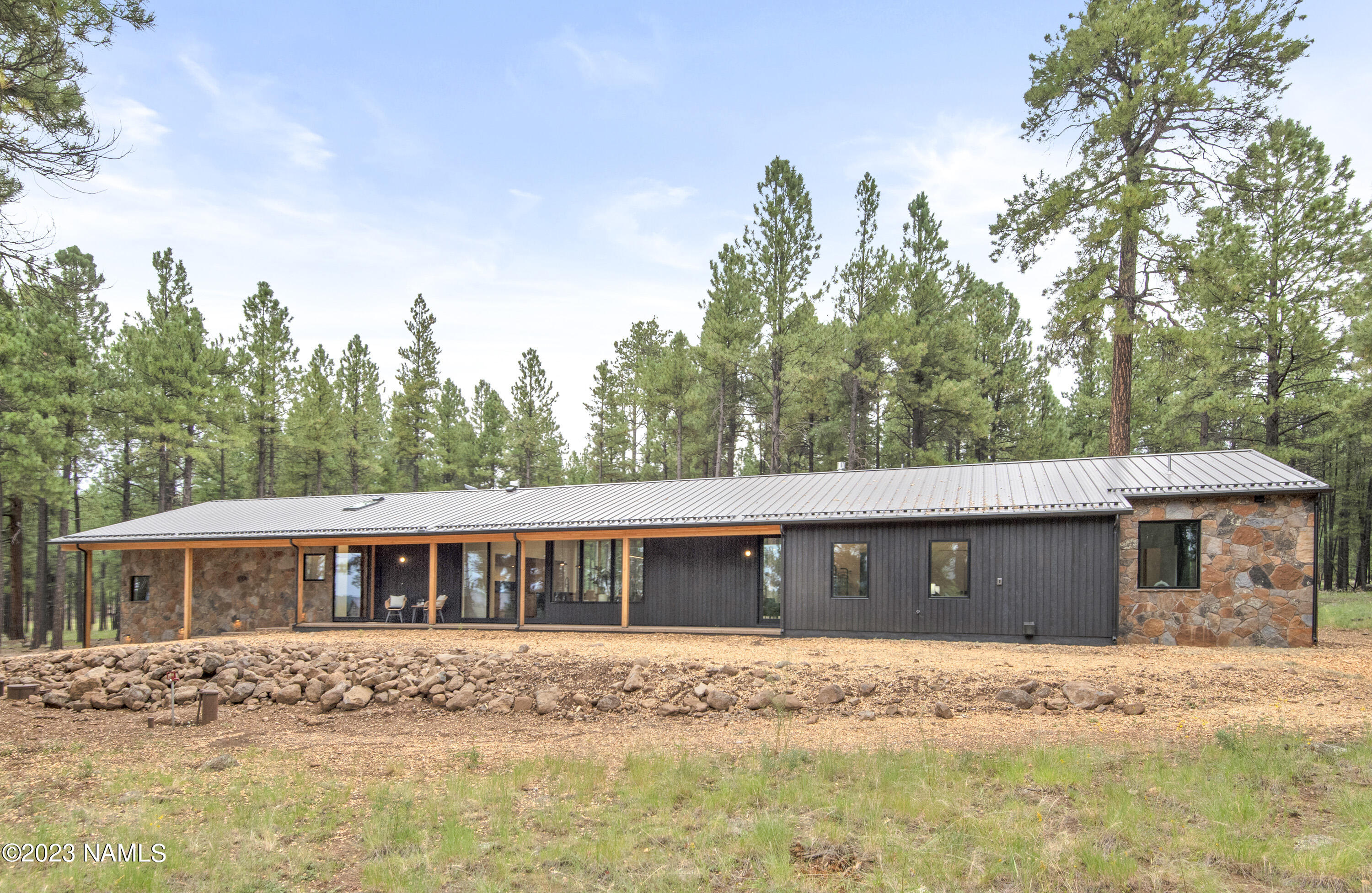 9390 North Snow Bowl Ranch Road Flagstaff, AZ 86001 - Photo 30 of 35 Front of House from the South