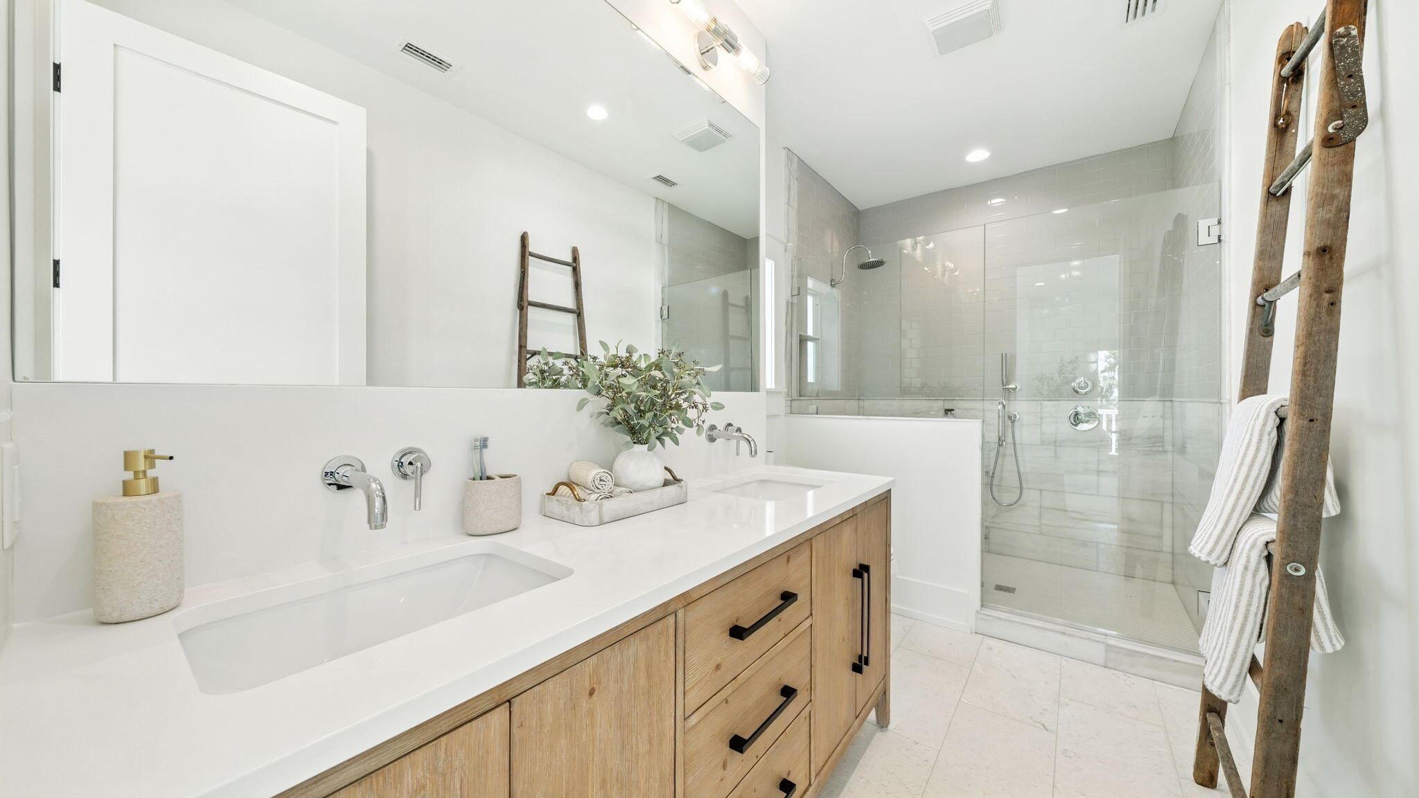 115 Native Tree Lane Santa Rosa Beach, FL 32459 - Photo 36 of 65 a bathroom with a sink tub vanity and a mirror