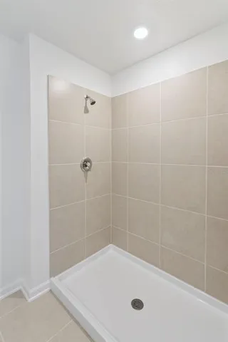 a bathroom with a tub