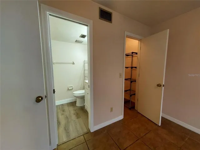 a view of a bathroom from a bathroom