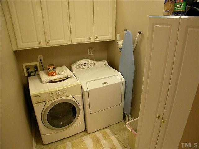 6812 Cool Pond Road Raleigh, NC 27613 - Photo 20 of 25 Spacious Laundry has Wonderful Cabinetry for Extra Storage. Laundry Room