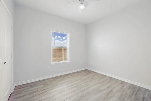 an empty room with a window