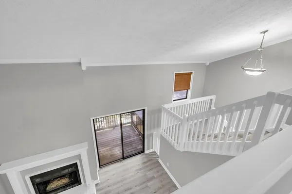 a view of entryway with stairs