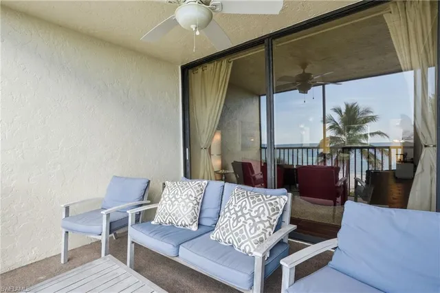 a view of a building with a garden