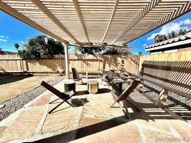 a outdoor space with patio furniture