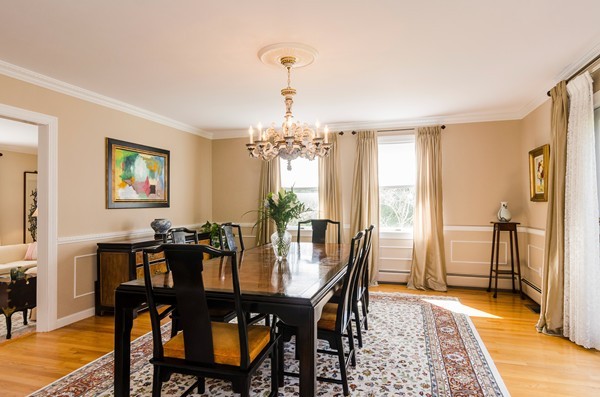 23 Solomon Pierce Road Lexington, MA 02420 - Photo 5 of 26 a view of a dining room with furniture window and wooden floor