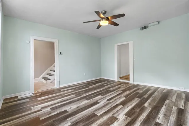 a view of a livingroom with a flat screen tv