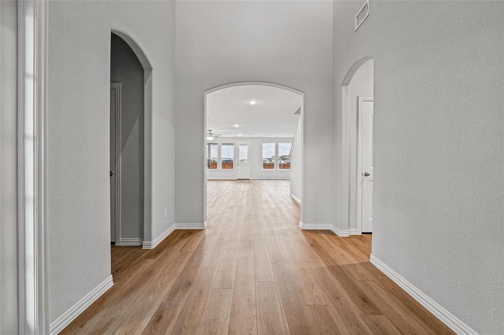 1205 Colca Drive Springtown, TX 76082 - Photo 6 of 37 Archway entries, wood-finish flooring, white trim, and light gray wall finishes