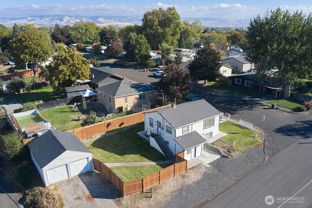 an aerial view of multiple house