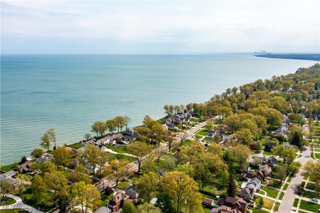 26907 Lake Road Bay Village, OH 44140 - Photo 23 of 33 Aerial view featuring a water view and a residential view