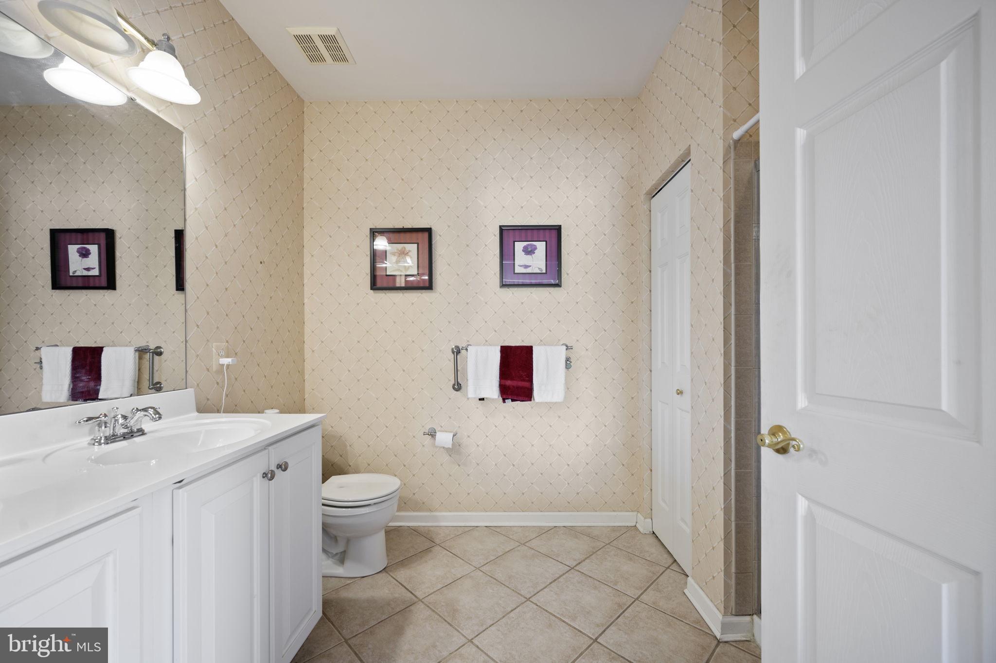 2602 Clarion Court, Unit 404 Odenton, MD 21113 - Photo 28 of 38 a bathroom with a sink a toilet and a mirror