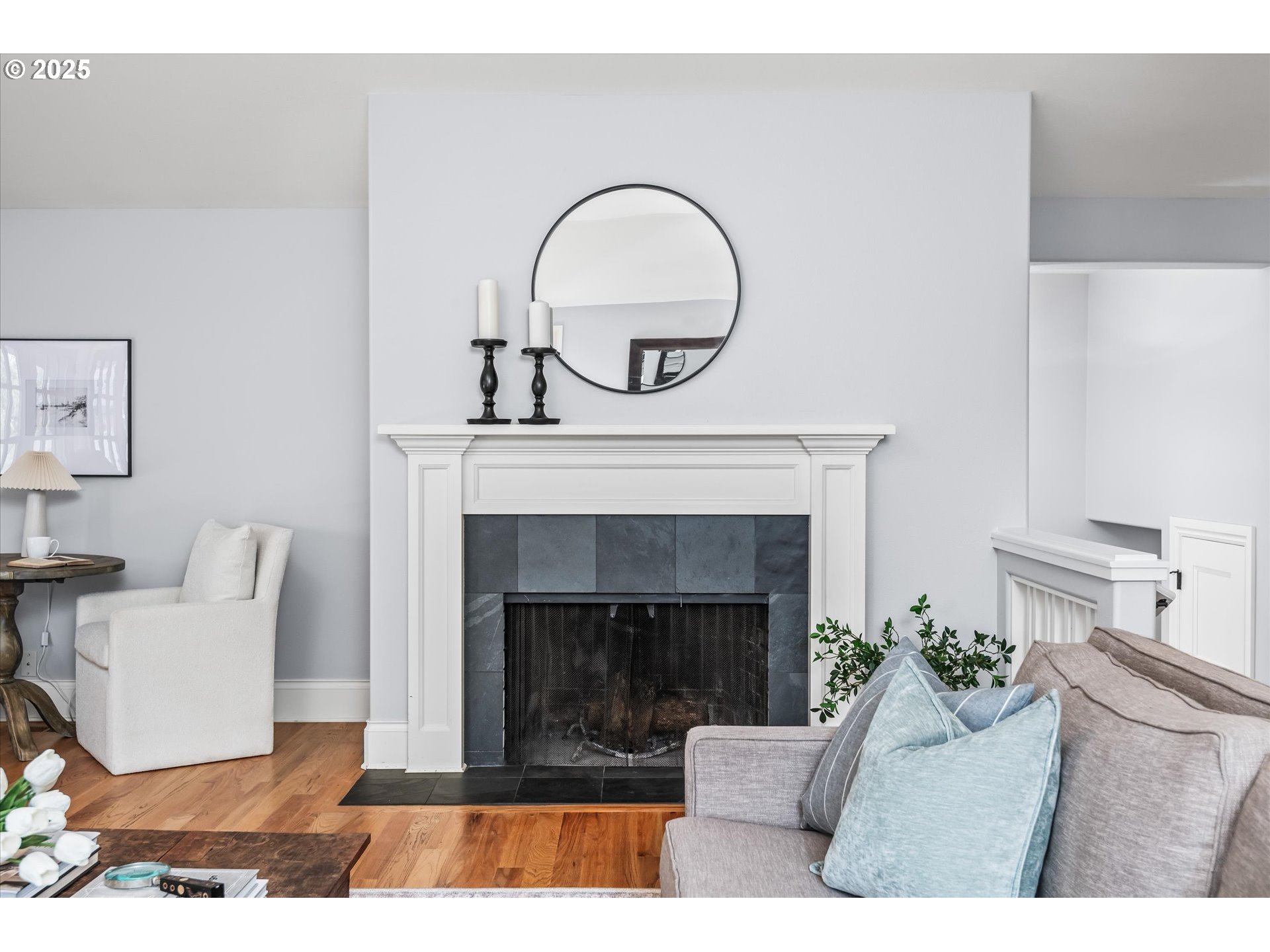 1705 Fairmount Boulevard Eugene, OR 97403 - Photo 7 of 48 a living room with furniture and a fireplace