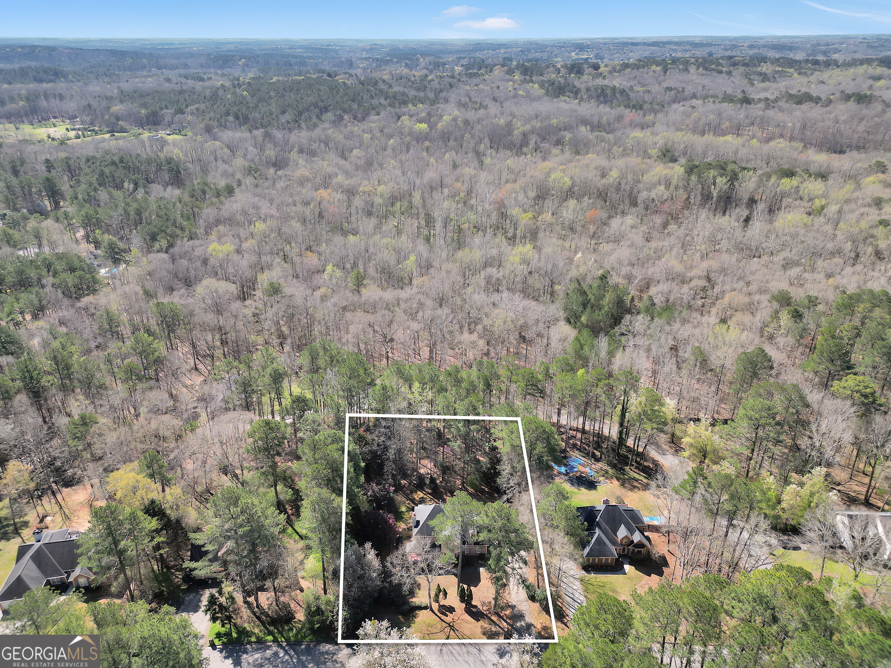 2141 South River Road Southwest Conyers, GA 30094 - Photo 54 of 54 an aerial view of house with mountain view