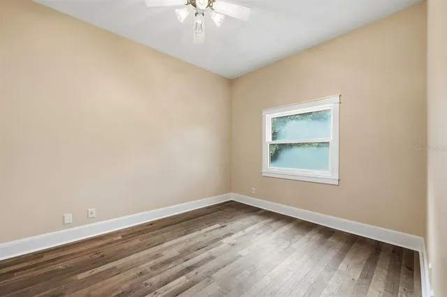 an empty room with a window