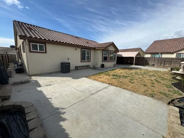 a backyard of a house