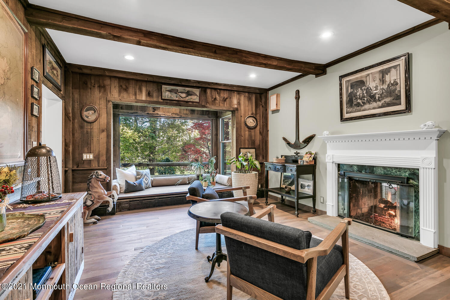 122 Browns Dock Road Middletown, NJ 07716 - Photo 14 of 54 a living room with furniture and a fireplace
