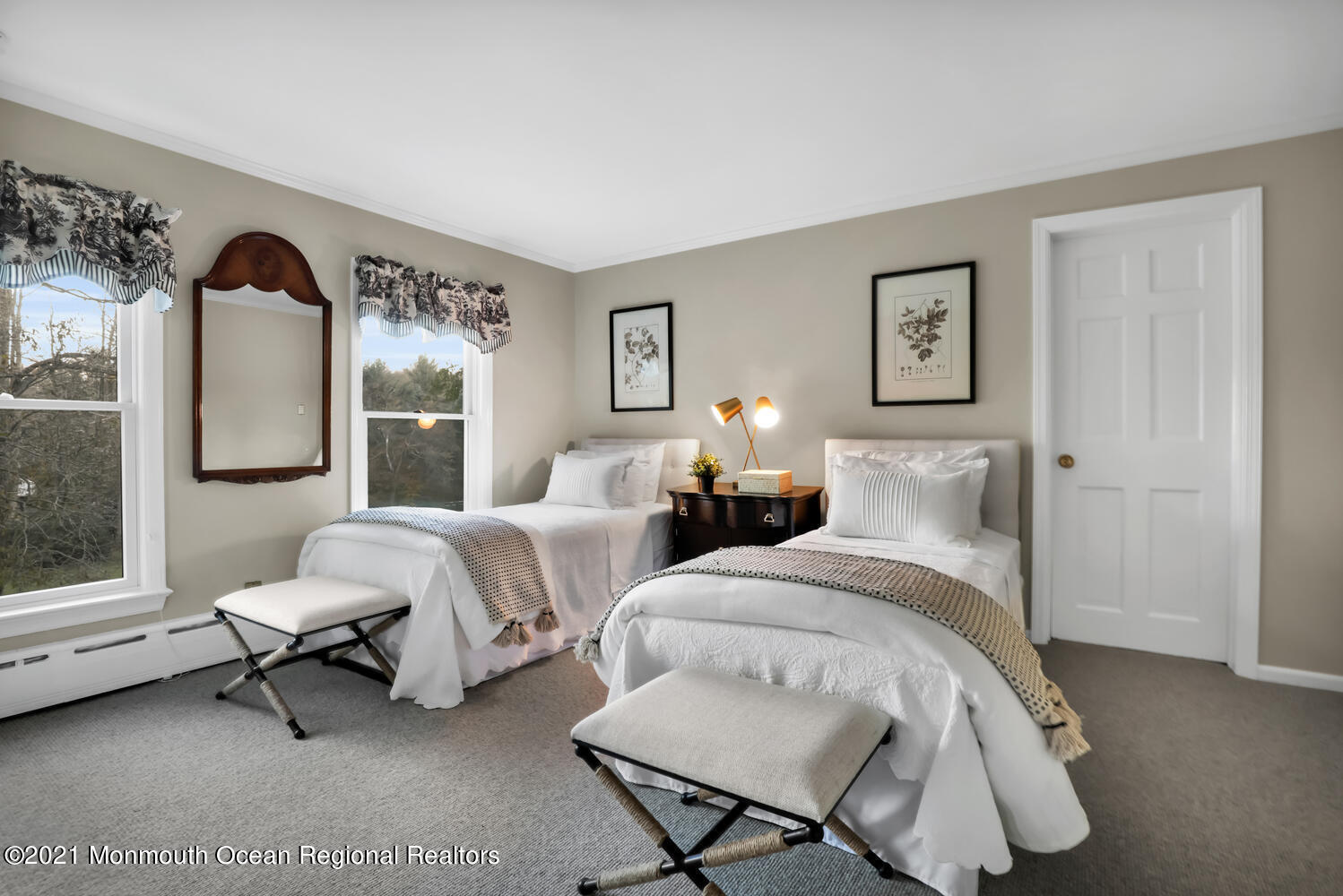 122 Browns Dock Road Middletown, NJ 07716 - Photo 28 of 54 a bedroom with two beds and painting on the wall