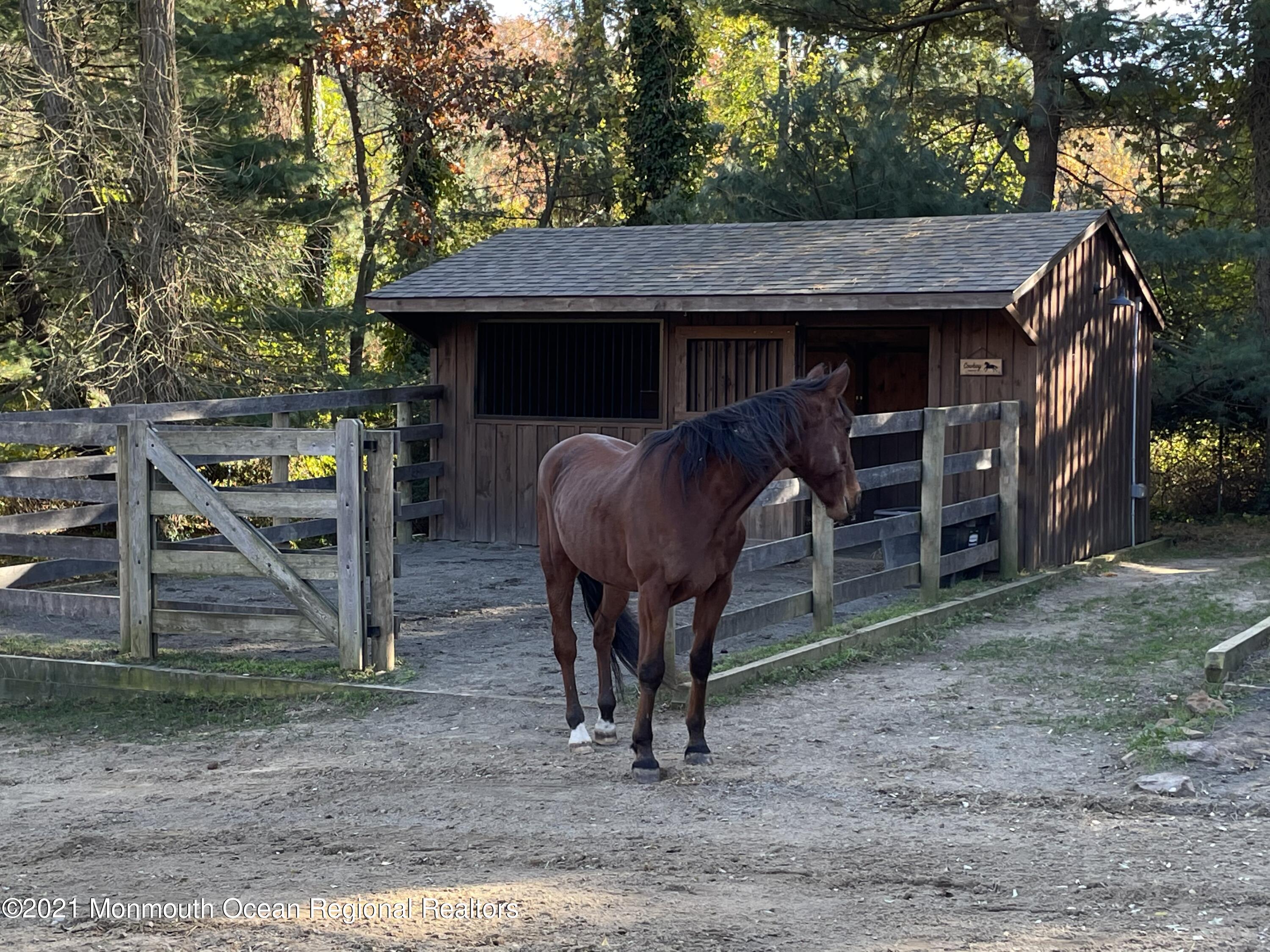 122 Browns Dock Road Middletown, NJ 07716 - Photo 43 of 54 a view of a barn with a table and chairs