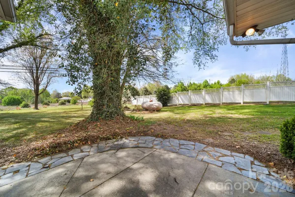a view of yard with tree
