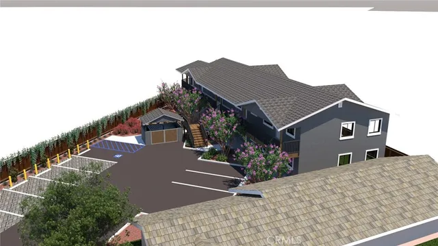 a aerial view of a house