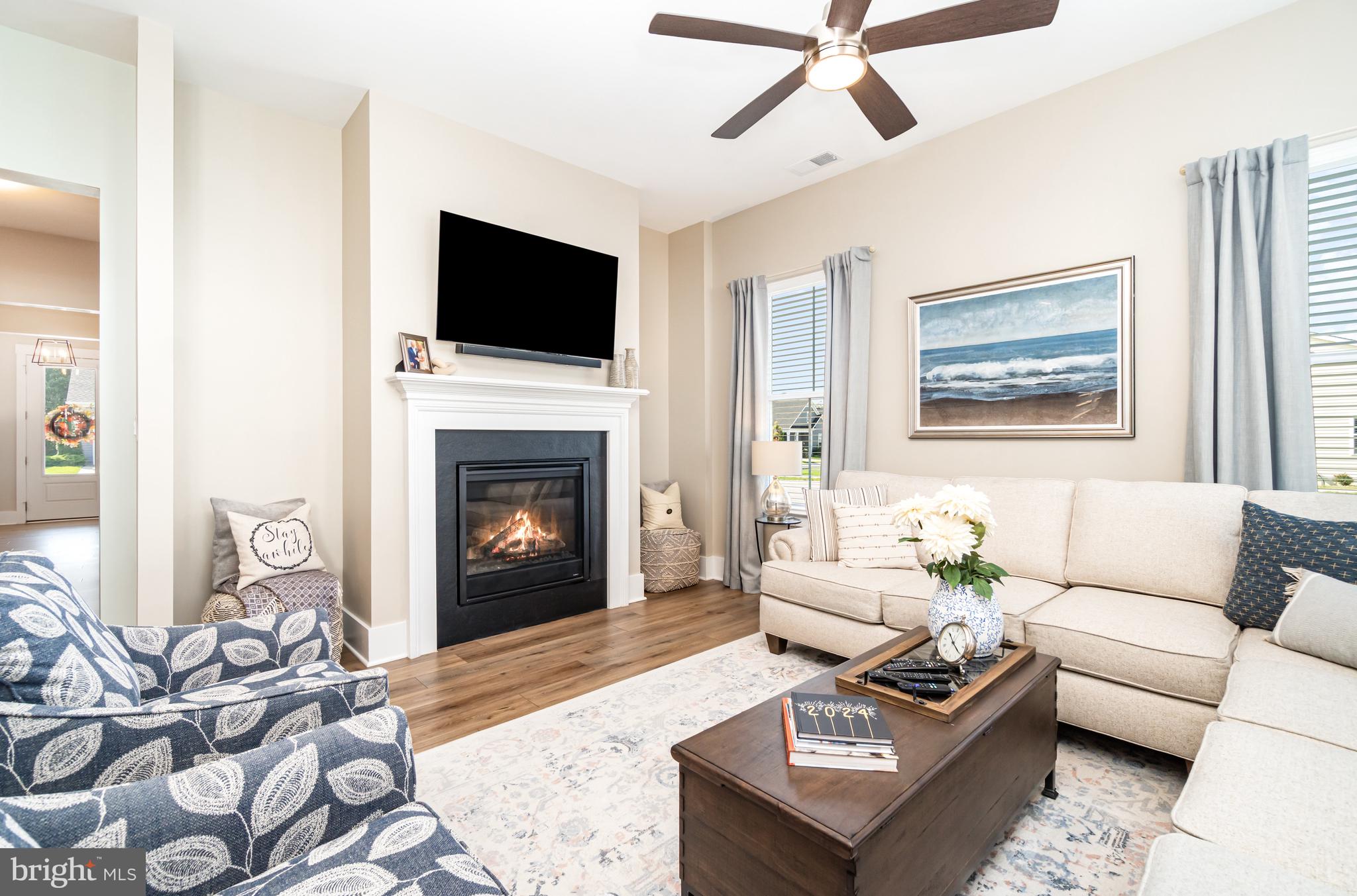 173 Lively Stream Way Gettysburg, PA 17325 - Photo 13 of 59 a living room with furniture a flat screen tv and a fireplace