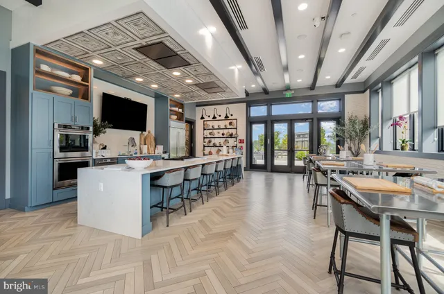 a view of a swimming pool with a yard