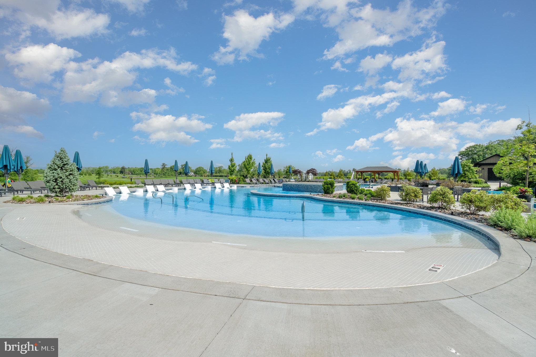 173 Lively Stream Way Gettysburg, PA 17325 - Photo 47 of 59 a view of swimming pool with outdoor seating and city in the background