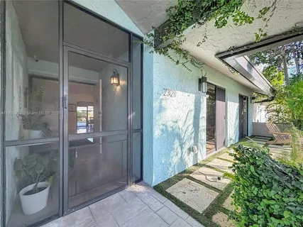 a view of a entrance