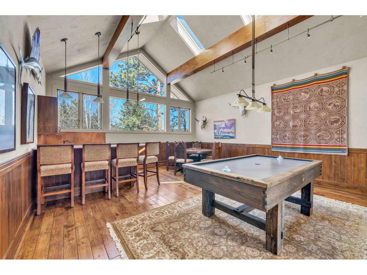 7321 Flagstaff Road Boulder, CO 80302 - Photo 25 of 50 Game room with vaulted ceilings and views