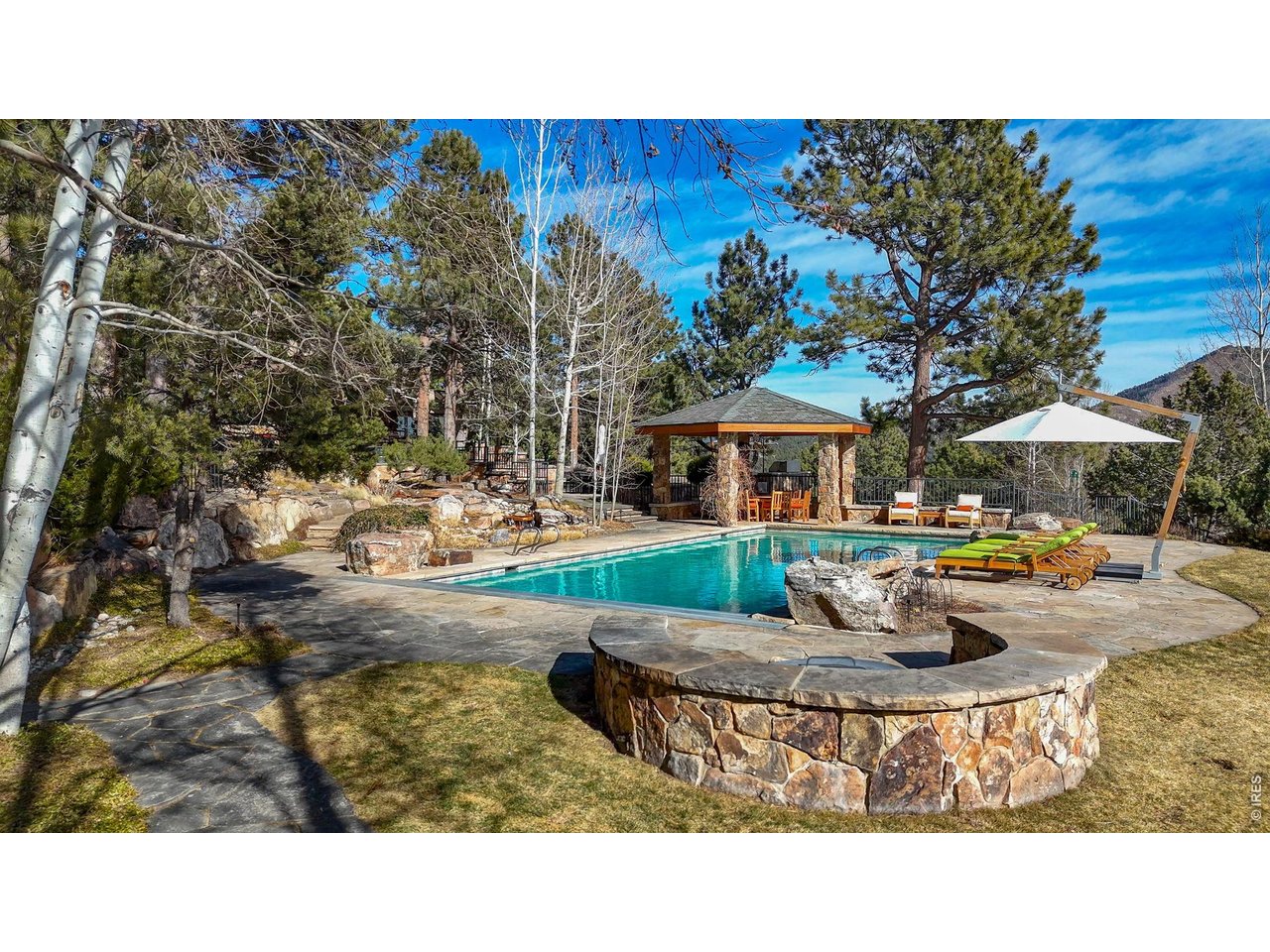 7321 Flagstaff Road Boulder, CO 80302 - Photo 36 of 50 Pool and firepit