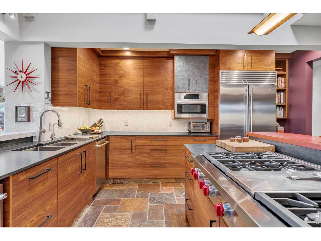 7321 Flagstaff Road Boulder, CO 80302 - Photo 9 of 50 6 Burner + grill Wolf gas Range, Subzero fridge, and custom handmade Moroccan tile backsplash
