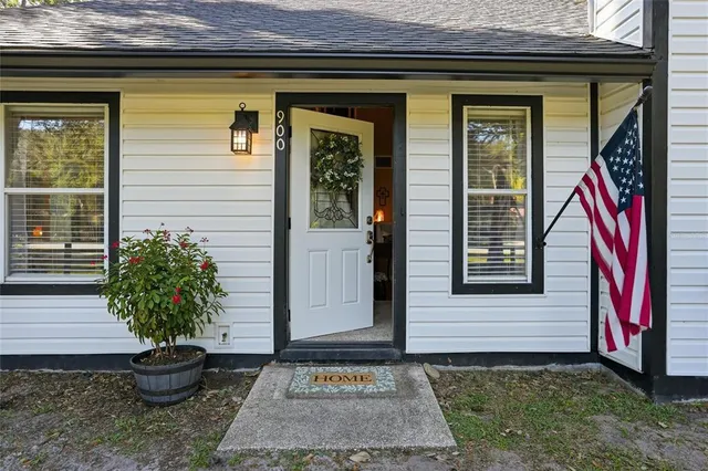 a front view of a house