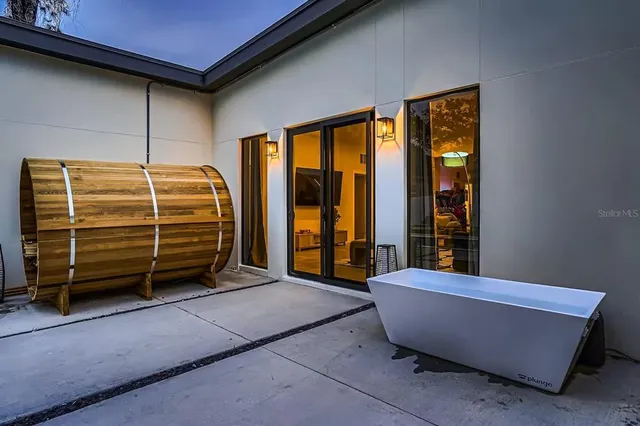 a room with bed and a window