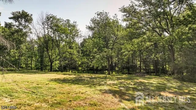 a view of outdoor space with swimming pool and trees