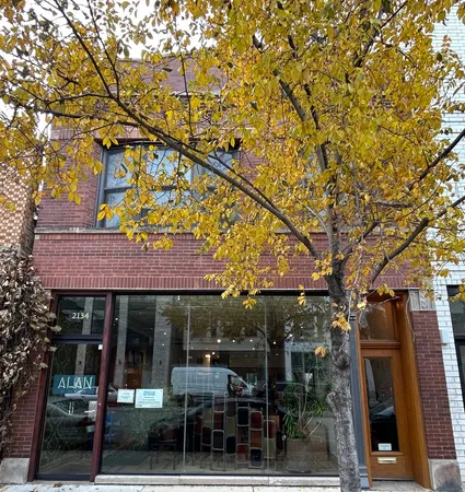 a view of street with sitting area