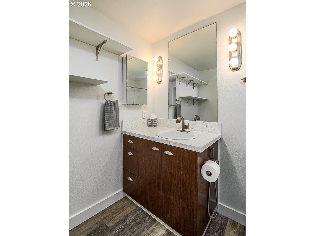 3970 North Interstate Avenue, Unit 208 Portland, OR 97227 - Photo 14 of 20 a bathroom with a sink and a mirror