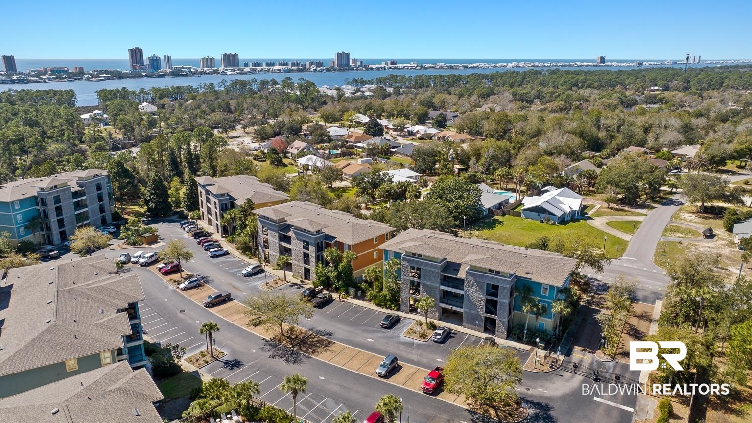 1430 Regency Road, Unit H201 Gulf Shores, AL 36542 - Photo 48 of 49 Bird's eye view with a water view