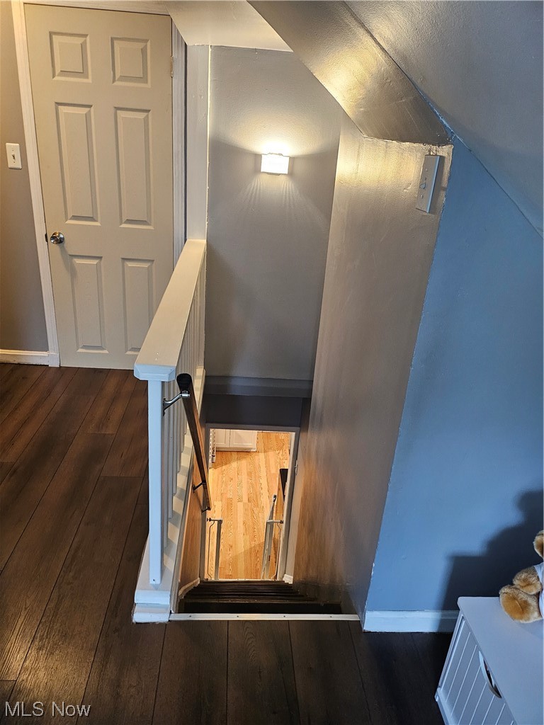 19714 Drake Road Strongsville, OH 44149 - Photo 22 of 32 Stairs featuring dark hardwood floors