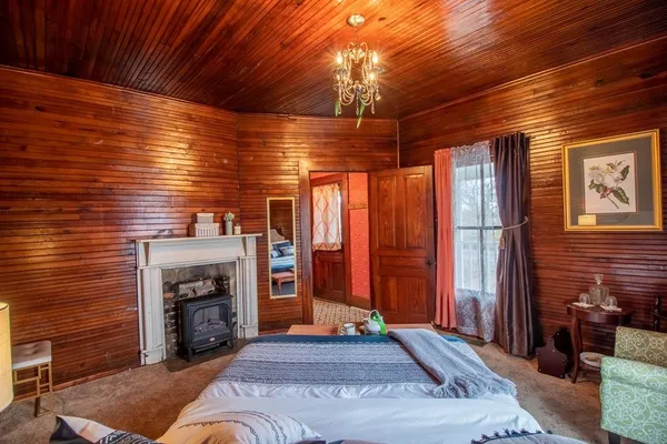 a view of livingroom with furniture and fireplace