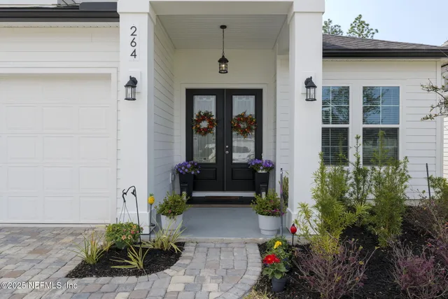 a front view of a house